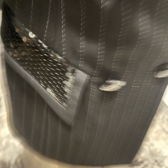 Lillie Rubin pin stripe holiday blazer size 4 1990 does 1970s vintage - Picture 6 of 16